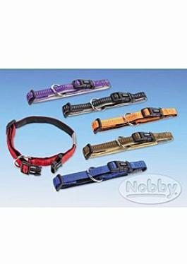 Nobby obojek nylon 30-45cm/20mm SOFT GRIP hnědý 1ks